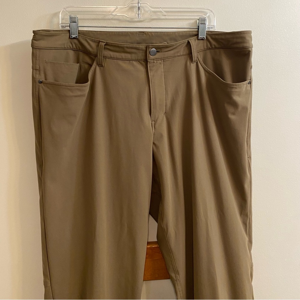 Lululemon ABC Classic-Fit 5 Pocket Pant 32L Warpstreme Brown Men’s Sz 38 Casual - Picture 4 of 15